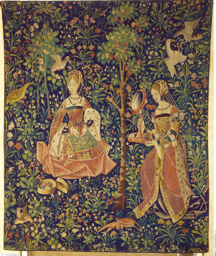 Tapestry: La broderie, around 1520, 224 x 265 cm. Musée de Cluny; press photo