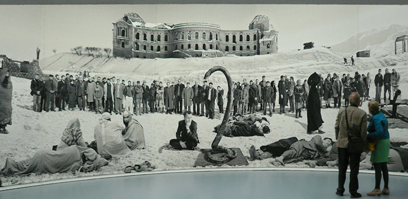 Goshka Macuga, Jacquard wallhanging at the Kassel Documenta 13