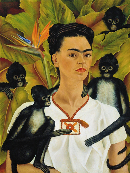 Frida Kahlo, self Portrait with Monkeys, 1943 The Vergel Foundation, Collezione Jacques and Natasha Gelman, Città del Messico, by SIAE 2014 