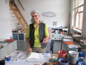 Marian Bijlenga in her studio; marian will give a lecture at the ETN Conference and she is will open her studio during the Amsterdam tour on Thursday 14 May 2015