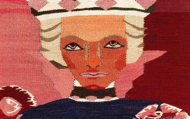 Hannah Ryggen: Petter Dass, detail, 1940, tapestry