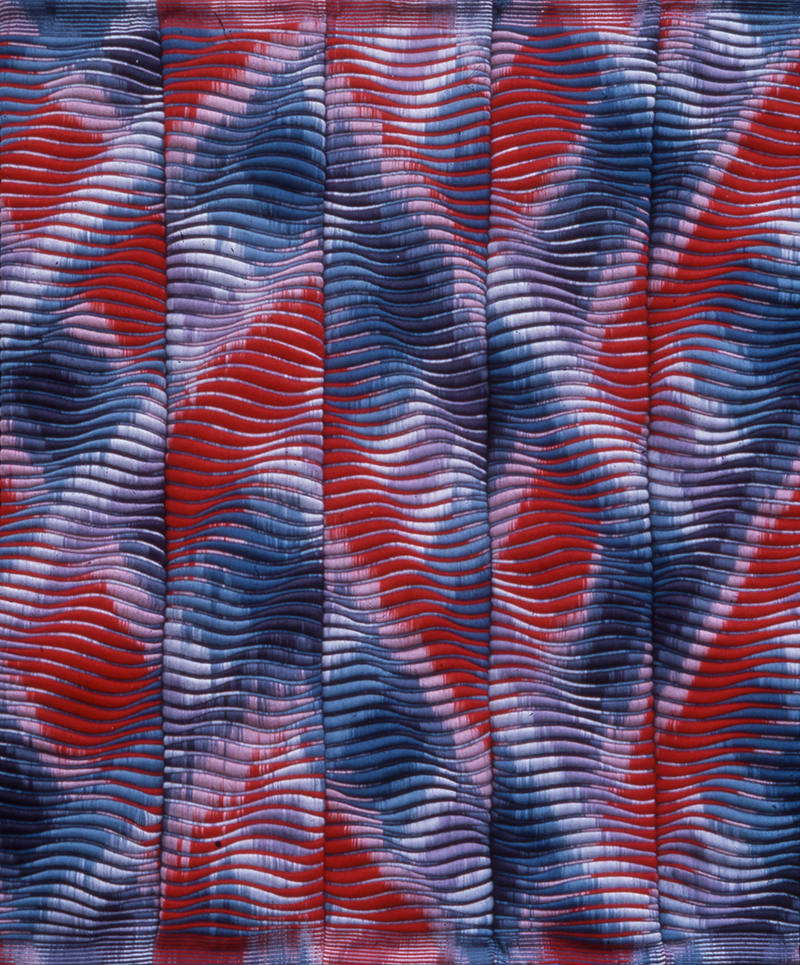 Lia Cook (1942 ), USA: Spatial Ikat II, 1977; 274 x 305 cm; wool jute, polyurethan foam; collection & photo: Fondation Toms Pauli, Lausanne 