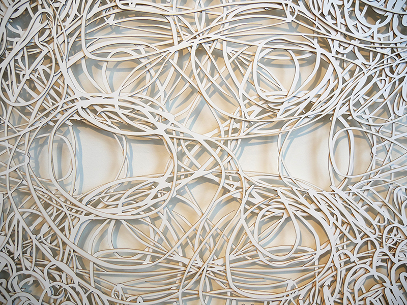 Dordtse Goeden/D: No title, detail ,2014, lasercut, 4 layers, whiteboard; photo Beatrijs Sterk