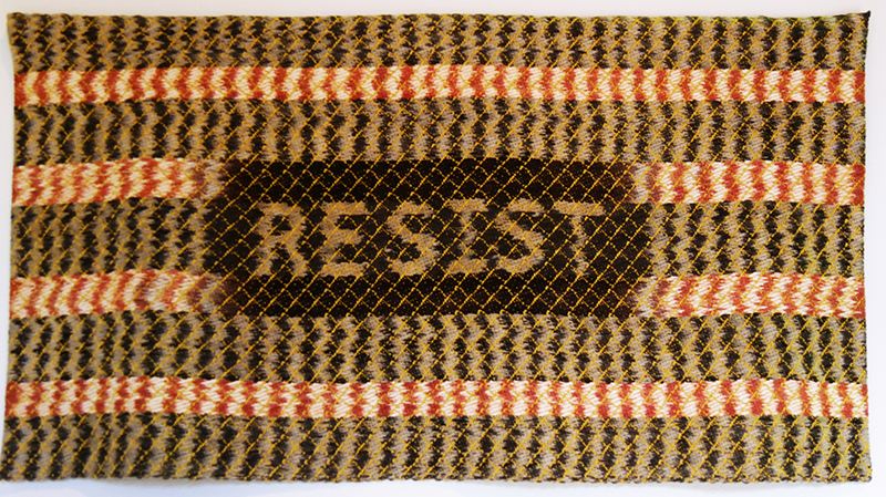 Wendy Weiss: "Resist", 2016; work in the exhibition "Contemporary Art of Shibori and Ikat"