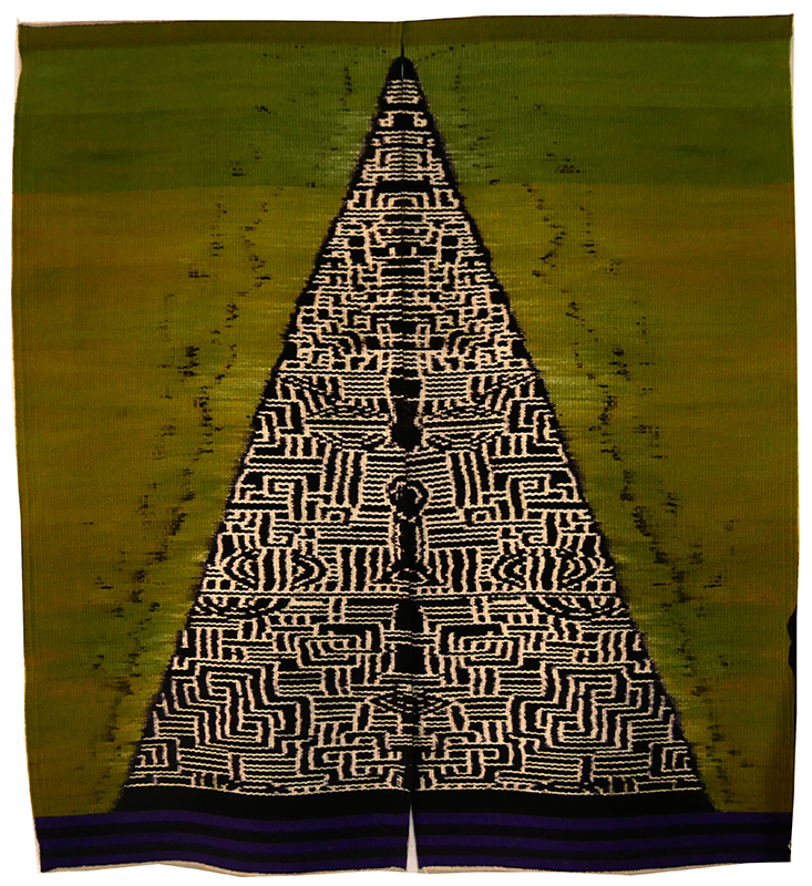 Mary Zicafoose, “Mountain for the Buddha” 2015; work in the exhibition "Contemporary Art of Shibori and Ikat"