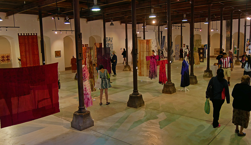 View at the exhibition Contemporary Art of Shibori and Ikat & Wearable Art of Shibori at the Centro de las Artes de San Agustin