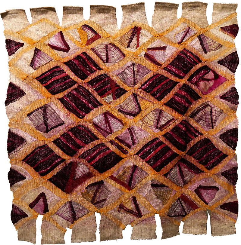 Jim Basler: "Caroline",2015, wedge weaving, appliqué; Oaxaca silk