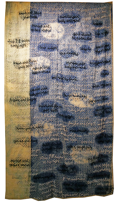 Susan Taber Avila: "Information Cloud" 2015; work in the exhibition "Contemporary Art of Shibori and Ikat"